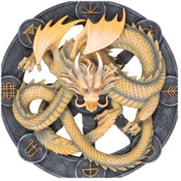 Imbolc Dragon Wall Art by Anne Stokes - Yellow - thumbnail 2