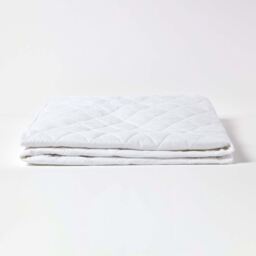 Quilted Waterproof Mattress Protector - White / Superking - thumbnail 2