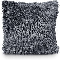 Shaggy Chenille Cushion - Charcoal - image 1