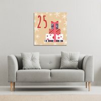 Advent Calendar 25 Days Of Gallery Christmas Canvas - Brown / 77cm