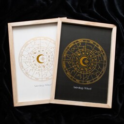 Astrology Wheel Framed Wall Art Print In Gold Foil Finish - Black - thumbnail 4