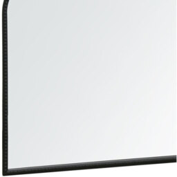 Crown Overmantle Metal Framed Arched Wall Mirror - Black - thumbnail 4
