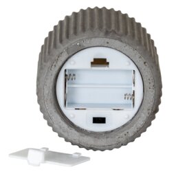 Luxe Collection Ribbed Medium LED Candle with Timer - Grey - thumbnail 5