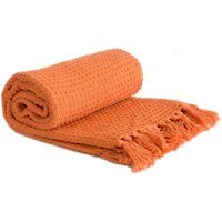 Honeycomb Throw - Orange / 178cm / 254cm