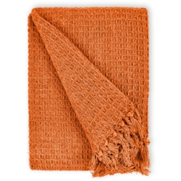 Honeycomb Throw - Orange / 178cm / 254cm - thumbnail 2