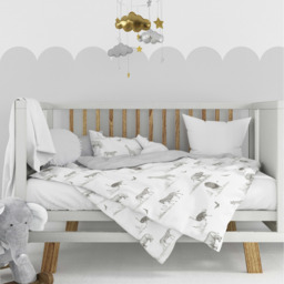 Zambezi Elephant Childrens Duvet and Pillowcase Set - Grey / 200cm - thumbnail 2