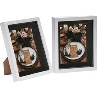 "3D Box Photo Frames - 8x10"" with 5x7"" Mount - Pack of 2 - White/Black" - image 1