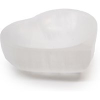 Selenite Heart Bowl 10cm Elegant Crystal Jewelry Storage - White - image 1