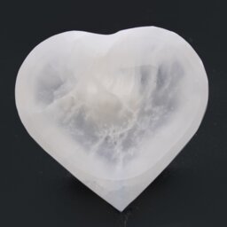 Selenite Heart Bowl 10cm Elegant Crystal Jewelry Storage - White - thumbnail 5
