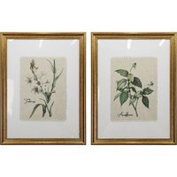 Gold Framed Botanical Flowers Wall Art - thumbnail 1