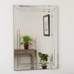 MirrorOutlet Pennington Mitred All Glass Venetian Mirror 100 x 70cm - All glass - thumbnail 2
