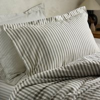 Hebden Melange Stripe Pillowcase Set - Mole