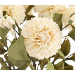 Elegant Accent Faux Flower Dahlia Stem - White - thumbnail 2