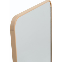 Mirror with Modern Rectangular Metal Frame - Gold - thumbnail 2