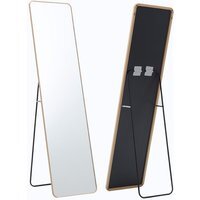 Mirror with Modern Rectangular Metal Frame - Gold - thumbnail 1