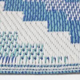 Homescapes Outdoor Rug Luxury Waterproof Reversible Recycled, Blue Mia Aztec - Blue / 270cm - thumbnail 4