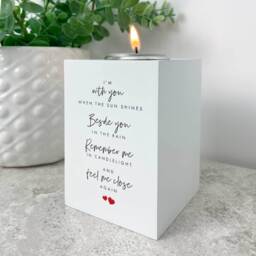 Memorial Sentimental Verse  Wooden Tea Light Holder - White - thumbnail 5