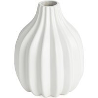 Modern Round Porcelain Vase - White - thumbnail 1