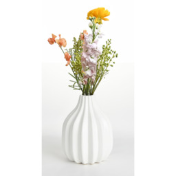 Modern Round Porcelain Vase - White - thumbnail 2