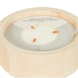 Cocoa Butter Wooden Candle  - Cream - thumbnail 3