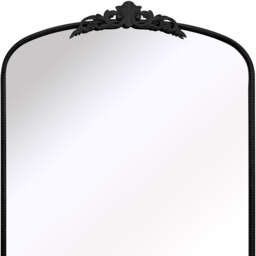 The Crown Metal Arched Framed Leaner Wall Mirror - Black - thumbnail 3