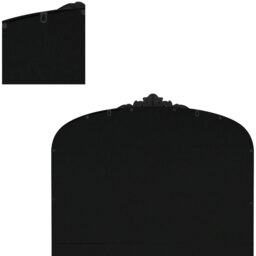 The Crown Metal Arched Framed Leaner Wall Mirror - Black - thumbnail 4