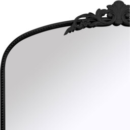 The Crown Metal Arched Framed Leaner Wall Mirror - Black - thumbnail 5