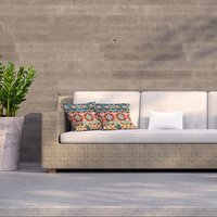 Colorful Pattern In Tribal Style Outdoor Cushion - Red / 60cm