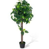 Artificial Hydrangea Tree Fake Potted Silk Tree - Green - image 1