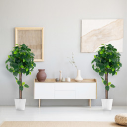 Artificial Hydrangea Tree Fake Potted Silk Tree - Green - thumbnail 5