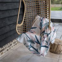 Winter Pink Blue Flowers Blanket - Blue - image 1