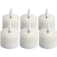 Luxe Natural Glow Led Tealight Candle Set Of 6 - White - image 1