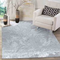 Modern Abstract Water flow Grunge Texture Area Rugs - Grey / 200x290 cm Rectangle - image 1
