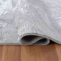 Modern Abstract Water flow Grunge Texture Area Rugs - Grey / 200x290 cm Rectangle - thumbnail 2