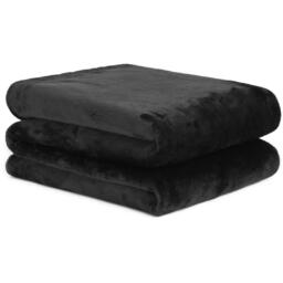Super Soft Fleece Blanket - Black / Machine Washable at 30 degrees. / 120cm / Small - 120 x 150cm - thumbnail 3