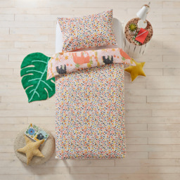 Kids Safari Animal Duvet Cover Set - Multi / Junior - thumbnail 2