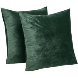 Pack Of Matte Velvet Cushion Covers - Forest Green / 45cm / 2 - thumbnail 4