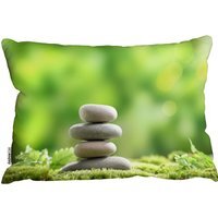 Rock Garden Stones Outdoor Cushion - Green - image 1