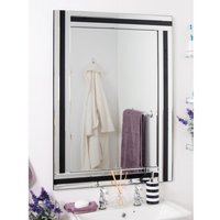 MirrorOutlet Black Triple Bevelled Venetian Mirror 100 x 70cm - Black - image 1