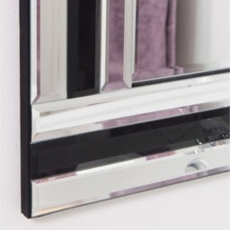 MirrorOutlet Black Triple Bevelled Venetian Mirror 100 x 70cm - Black - thumbnail 5