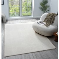 Comfy Washable Low Pile Living Room Plain Area Rug - Cream / 60x100 cm - image 1