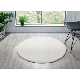 Comfy Washable Low Pile Living Room Plain Area Rug - Cream / 60x100 cm - thumbnail 5