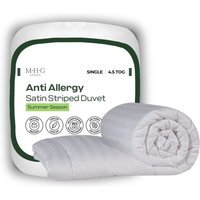 Anti-Allergy 4.5 Tog Summer Duvet - Lightweight Microfibre Breathable - White
