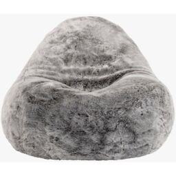 icon Faux Fur Dream Lounger Bean Bag Chair - Arctic Wolf Grey - thumbnail 4
