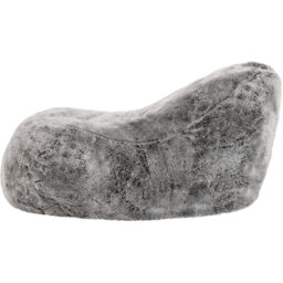 icon Faux Fur Dream Lounger Bean Bag Chair - Arctic Wolf Grey - thumbnail 5