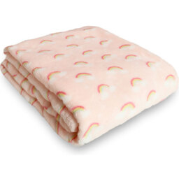 Soft Plush Multi Pattern Kids Throws - Pink - thumbnail 3
