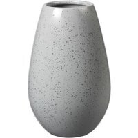 Ceramic Speckled Rounded Vase - 23.5cm - Grey