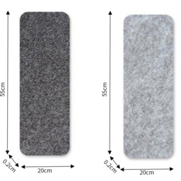 14PCS Non-slip Staircase Step Carpet Floor Protection - Light Grey - thumbnail 2