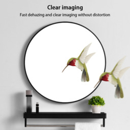 Round Hanging Wall Mirror - Black / 70cm - thumbnail 3