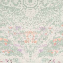 Distressed Bordered Persian Medallion Non Slip Washable Area Rug - Green / 240 x 60cm - thumbnail 2